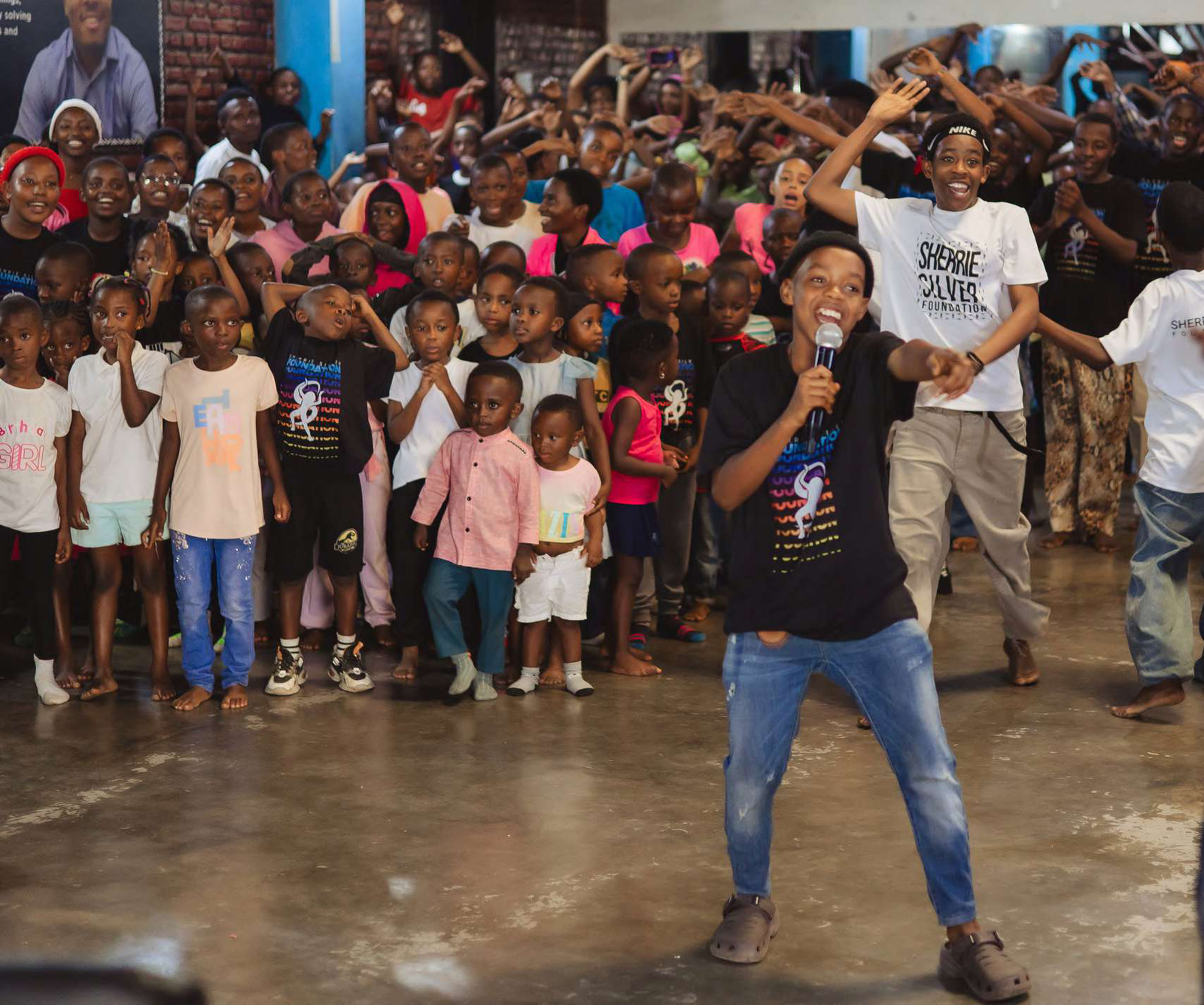 Sherrie Silver Foundation youth with drums